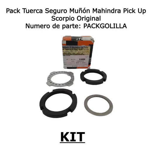 Pack Tuerca Seguro Muñón Mahindra Pick Up Scorpio Original